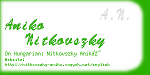 aniko nitkovszky business card